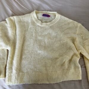 Edikted Soft Yellow Crew Neck Sweater